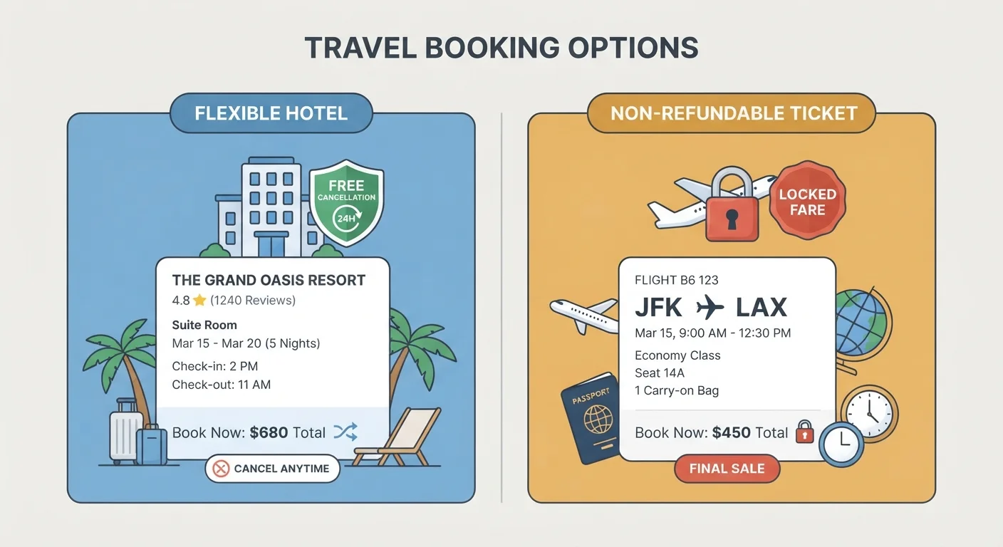 Flexible Bookings vs. Non-Refundable Rates: What the Trade-Off Actually Looks Like